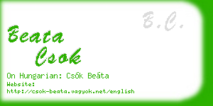 beata csok business card