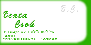 beata csok business card